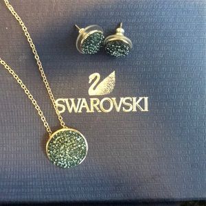 Swarovski necklace and earrings